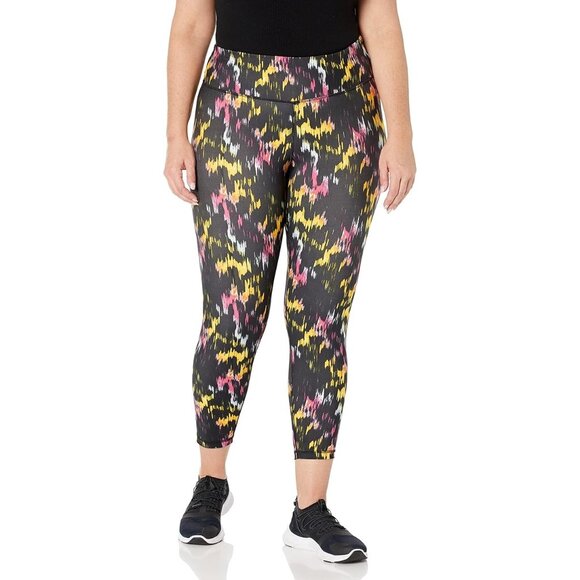 DKNY Womens High Waist Legging Printed DPPP2612 Tummy Control Multicolor Size 1X - Picture 1 of 4